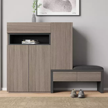 Load image into Gallery viewer, Modern Shoe Cabinet with Extended Seat