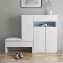 Load image into Gallery viewer, Modern Shoe Cabinet with Extended Seat