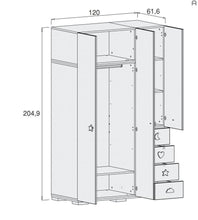 Load image into Gallery viewer, Bubbles 3 door Wadrobe - Classic Designs