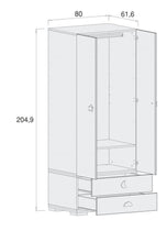 Load image into Gallery viewer, Bubbles 2 door wadrobe - Classic Designs