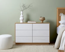 Load image into Gallery viewer, Coastal 6 Drawer Chest of Drawers
