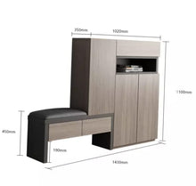 Load image into Gallery viewer, Modern Shoe Cabinet with Extended Seat