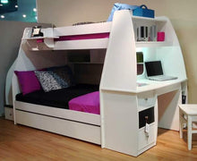 Load image into Gallery viewer, Bunk Bed With Study - Classic Designs