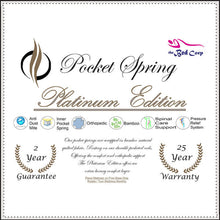 Load image into Gallery viewer, Pocket Spring Platinum Queen Bed