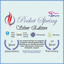 Load image into Gallery viewer, Pocket Spring Silver Double Bed