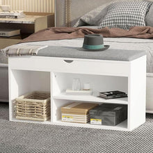 Load image into Gallery viewer, Open Shoe Cabinet with seat